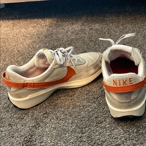 Nike Orange and White Sneakers